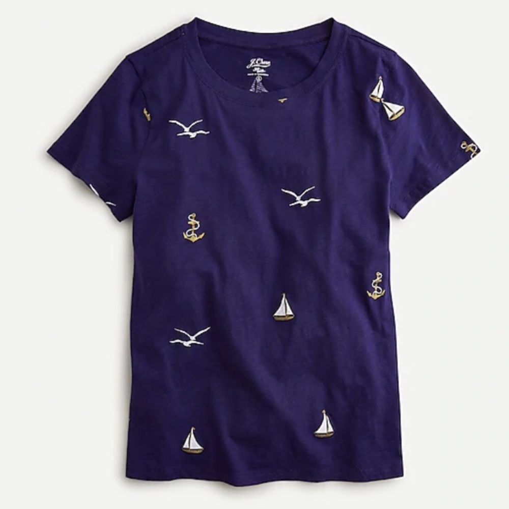 J. Crew Vintage Cotton Sailboat T-Shirt (M)